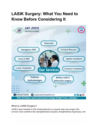 Jan Jyoti Eye Hospital - Best eye hospital in Jabalpur