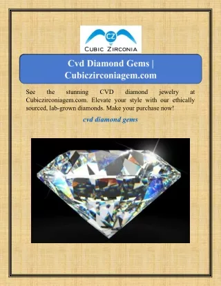 Cvd Diamond Gems | Cubiczirconiagem.com