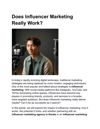 Does Influencer Marketing Really Work?