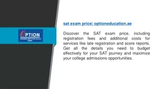 sat exam price   optioneducation.ae