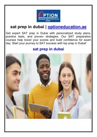 sat prep in dubai optioneducation.ae