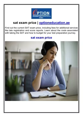 sat exam price optioneducation.ae