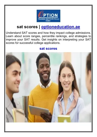sat scores optioneducation.ae