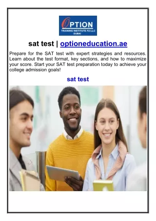 sat test optioneducation.ae