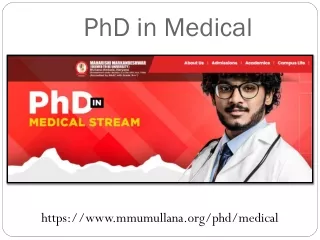 PhD in Medical Stream