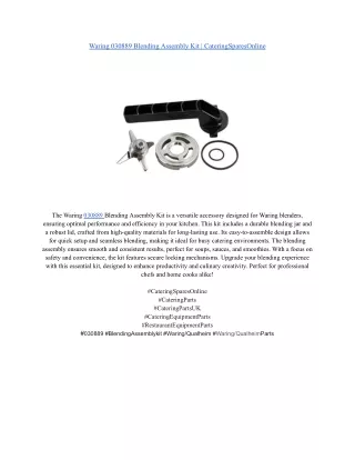 Waring 030889 Blending Assembly Kit _ CateringSparesOnline