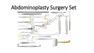 Abdominoplasty Surgery Set