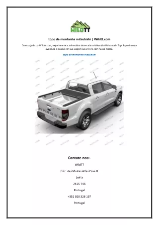 topo da montanha mitsubishi | Wildtt.com