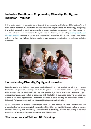 Inclusive Excellence Empowering Diversity Equity and Inclusion Trainings-1