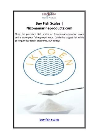 Buy Fish Scales  Nizonamarineproducts.com