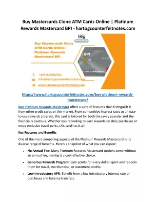 Platinum Rewards Mastercard BPI - hartogcounterfeitnotes