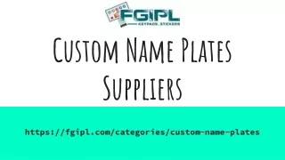 Custom Name Plates Suppliers