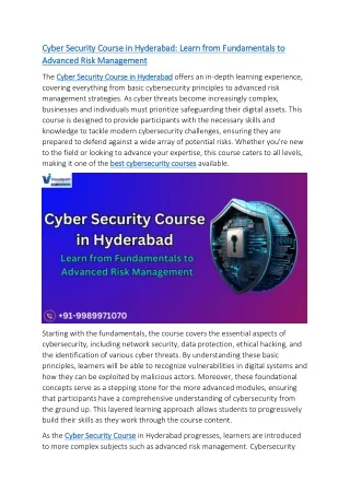 Best Cyber Security Courses | Cyber Security Training