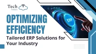 Optimizing Efficiency Tailored ERP Solutions for Your Industry
