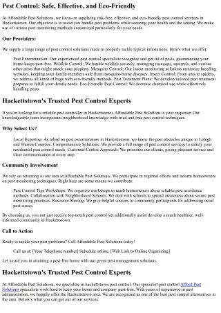 Pest Control Hackettstown