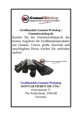 Großhandels-Gummi-Webshop  Gummiwebshop.de