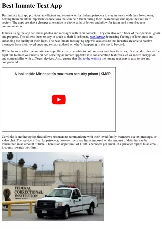 Best Inmate Text App