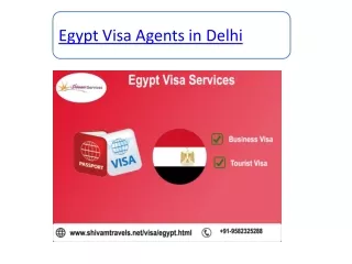 Egypt Visa Agents in Delhi