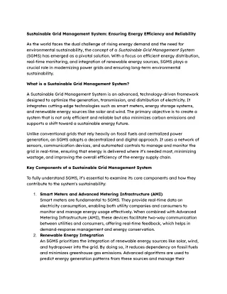 Sustainable Grid Management System_ Ensuring Energy Efficiency and Reliability