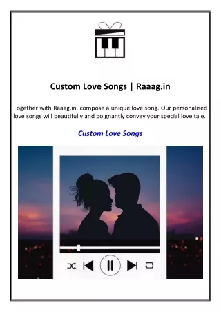 Custom Love Songs Raaag.in