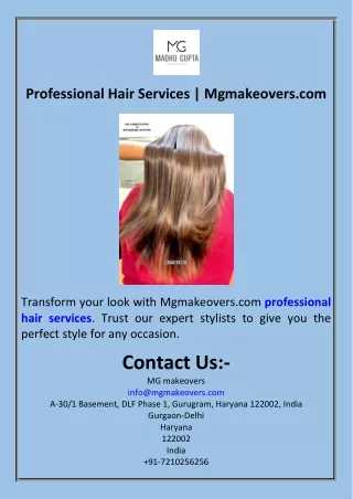 Professional Hair Services  Mgmakeovers.com