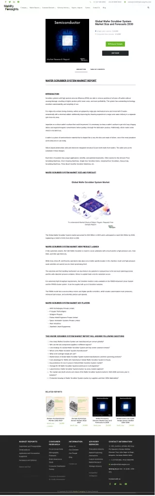Wafer Scrubber System Market trends