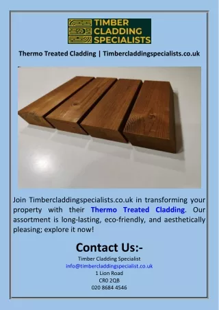 Thermo Treated Cladding  Timbercladdingspecialists.co.uk