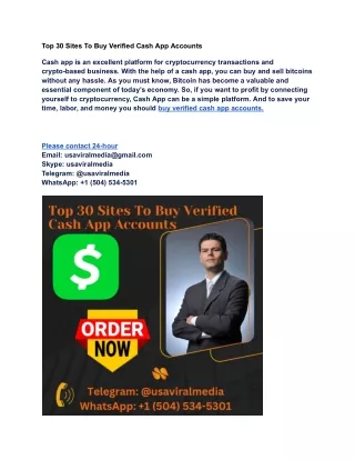 Top 30 Sites To Buy Verified Cash App Accounts