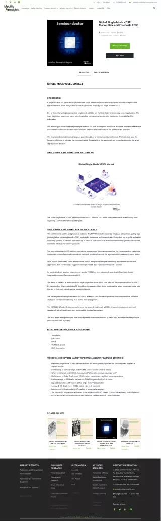 Single Mode Vcsel Market trends
