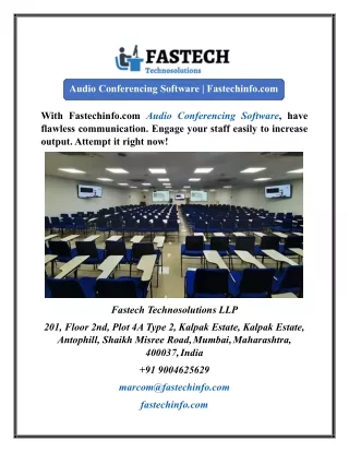 Audio Conferencing Software  Fastechinfo.com
