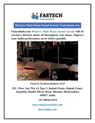 Wireless Multi Room Sound System  Fastechinfo.com