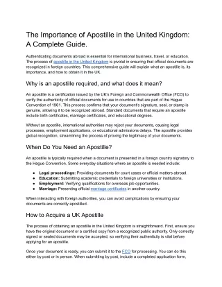 The Importance of Apostille in the United Kingdom_ A Complete Guide