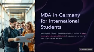 Pursuing an MBA in Germany for International Students: A Gateway to Global