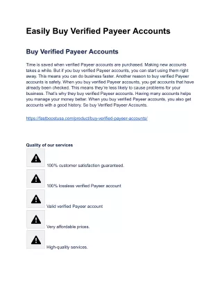 Easily Buy Verified Payeer Accounts