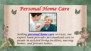 Personal Home Care