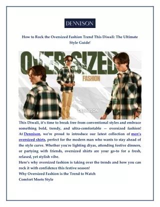 How to Rock the Oversized Fashion Trend This Diwali - The Ultimate Style Guide!