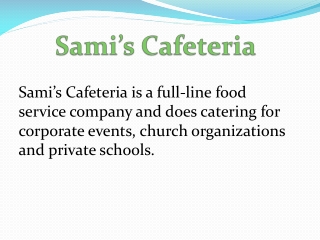 Corporate Cafeteria Management