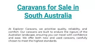 Caravans for Sale in South Australia