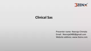 SAS Clinical training program in Hyderabad
