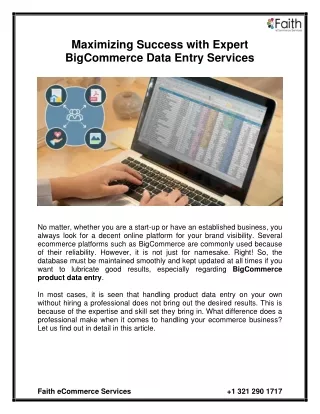 Maximizing Success with Expert BigCommerce Data Entry Services