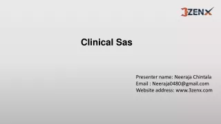 SAS Clinical training program in Hyderabad