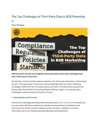 The Top Challenges of Third-Party Data in B2B Marketing