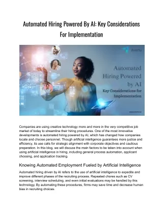 Automated Hiring Powered By AI_ Key Considerations For Implementation