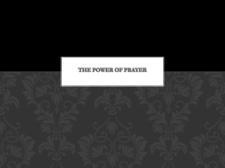 The power of prayer