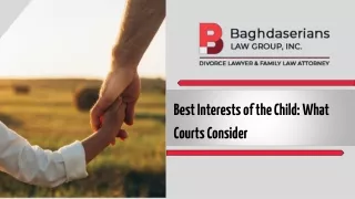 Best Interests of the Child: What Courts Consider