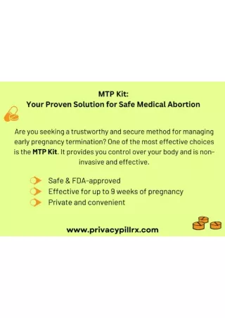 MTP Kit  Your Proven Solution for Safe Medical Abortion