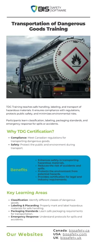 Transportation of Dangerous Goods Training