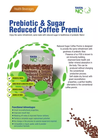 Prebiotic & Sugar Reduced Coffee Premix