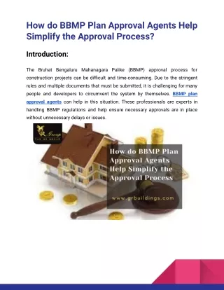 How do BBMP Plan Approval Agents Help Simplify the Approval Process_Gr Group