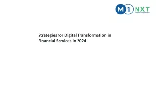 Strategies for Digital Transformation in Financial Services in 2024